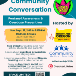 Community Conversation: Fentanyl Awareness & Overdose Prevention event at Radness Ensues on September 27, 2026, for middle and high school students and parents.